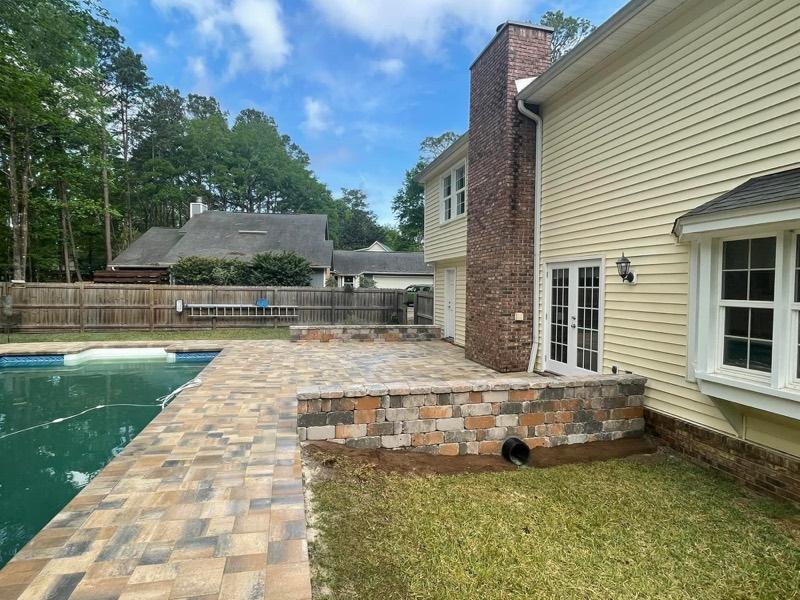 Raised Patio Wall & Pool Surround