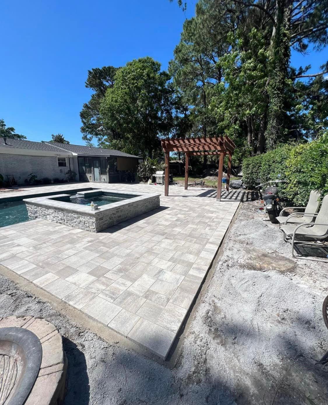 Waterfront Paver Driveway