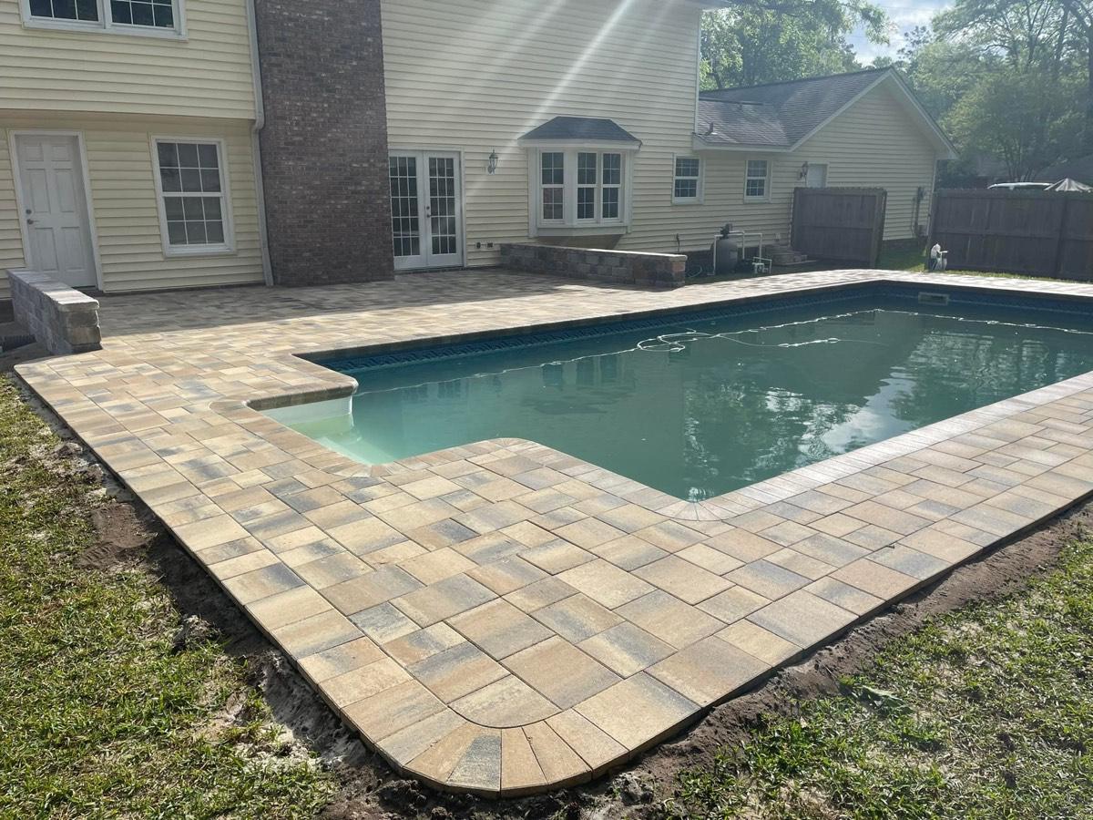 Natural Stone Pool Surround
